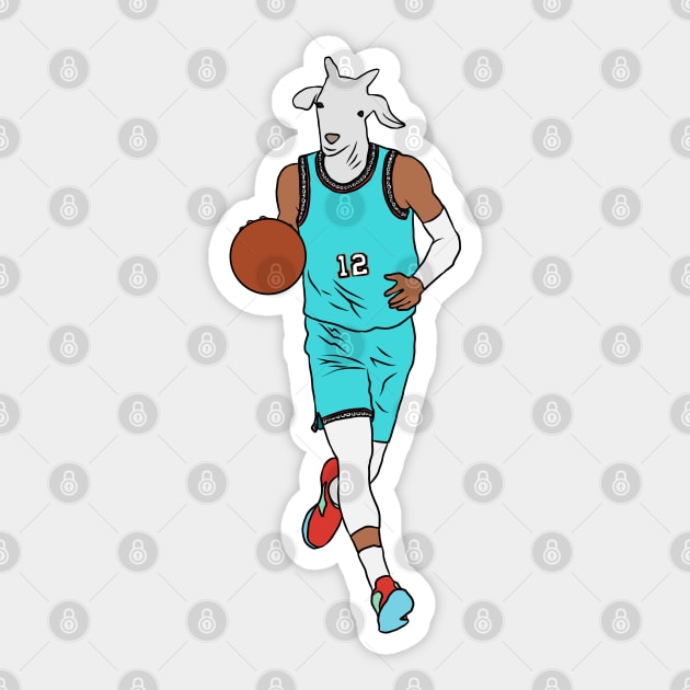 Ja Morant, The GOAT Sticker by rattraptees
